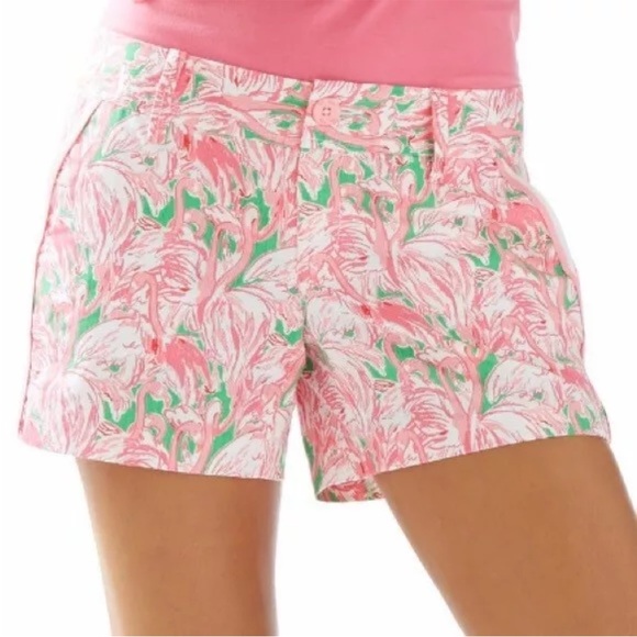 Lilly Pulitzer Pants - ⭐️Bogo⭐️ Lilly Pulitzer Sz 00 Callahan short flamingo design